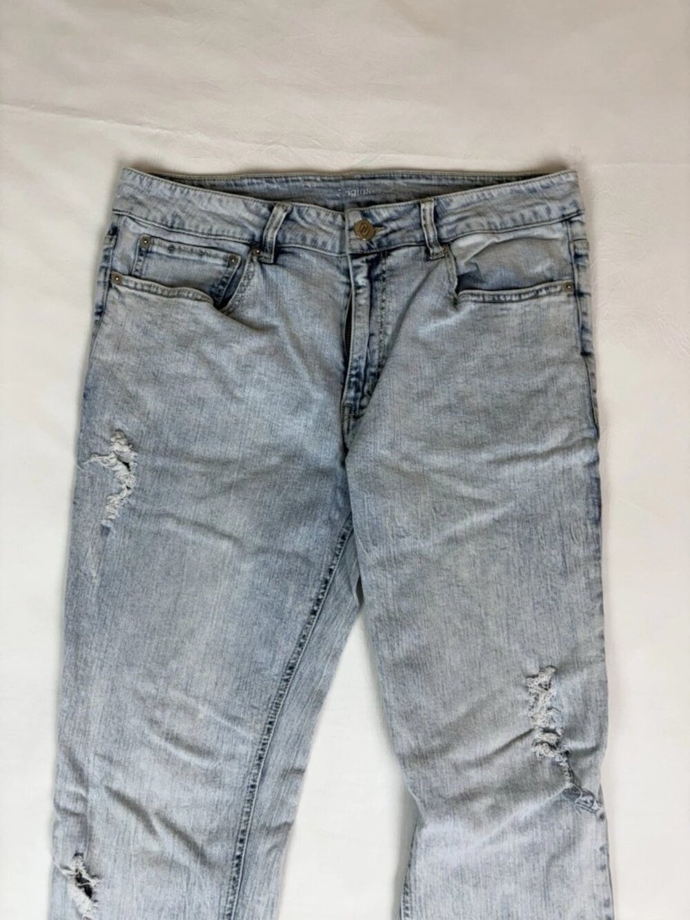 Original Use Light Blue Slim Taper Stretch Jeans 34x30